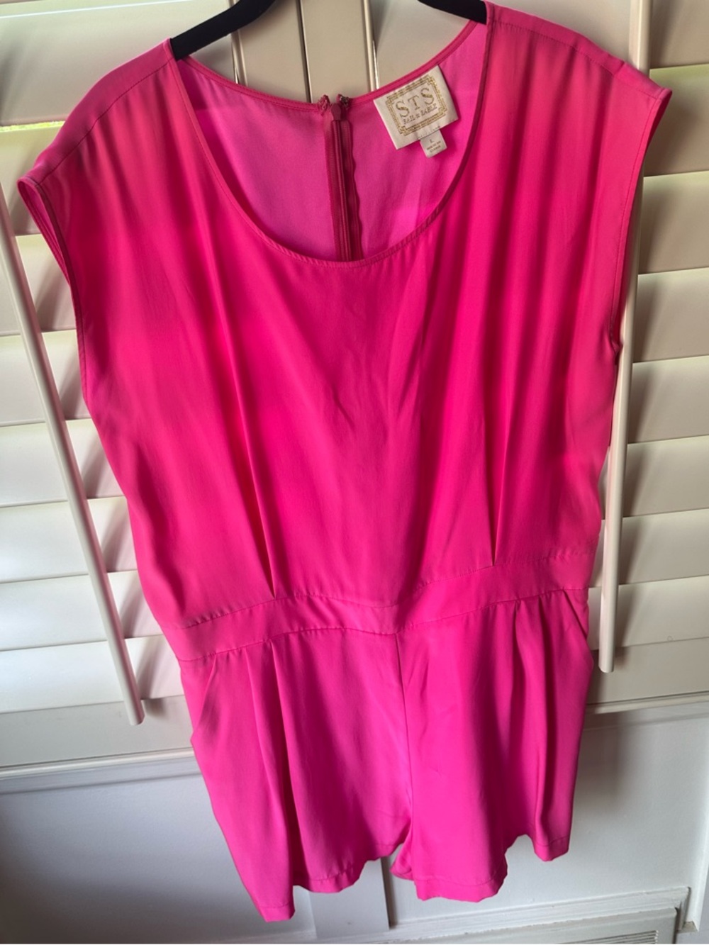 Pink Cap-Sleeve Romper